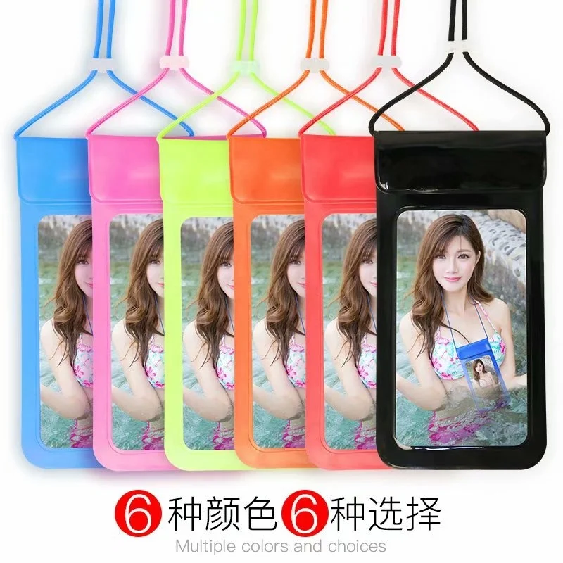 Mobile Phone Can Touch the Screen Transparent Swimming Dust-proof Neck Phone Cover Diving Waterproof bag