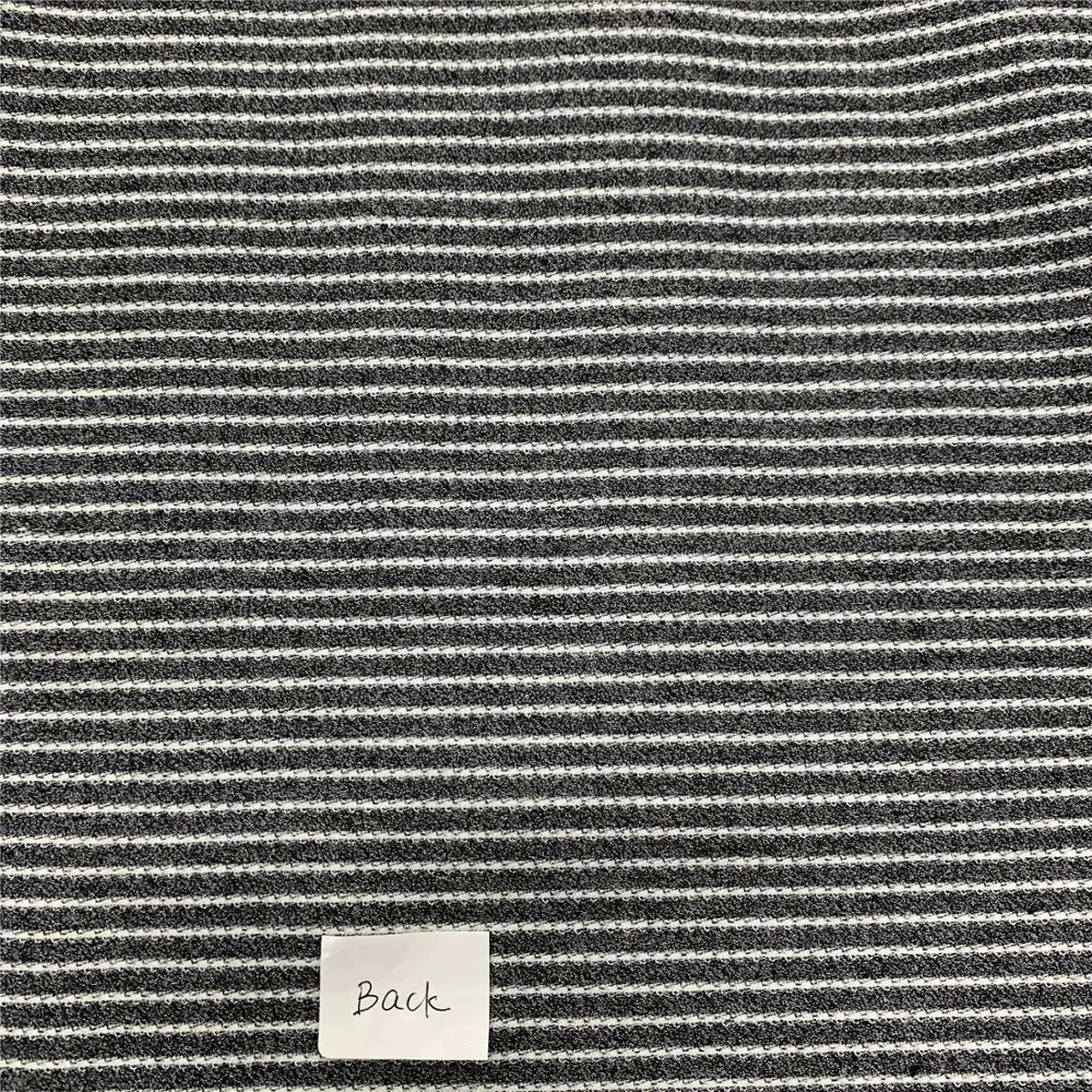 StockLot Factory Direct Selling Yarn Dyed Striped Full Color Selection 1X1 Rib Knit Fabric TR Rib For Woman