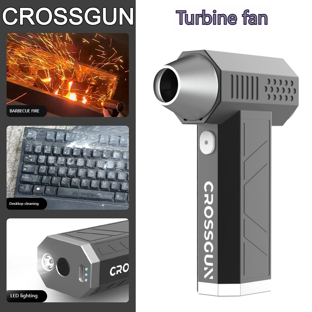 Handheld Mini Turbo Jet Air Blower Industrial Grade Battery-Powered for Car & Computer Cleaning