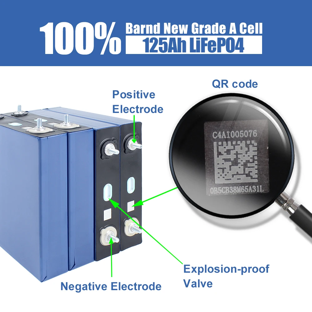 CALB 3.2V 125A grade A Lifepo4 Battery DIY 12.8V 125A Battery pack Rechargeable Lithium battery with msds