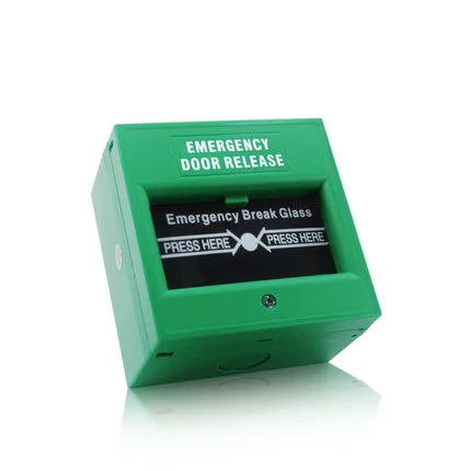 Break Glass Door and Release the Emergency Alarm Exit Button Switch
