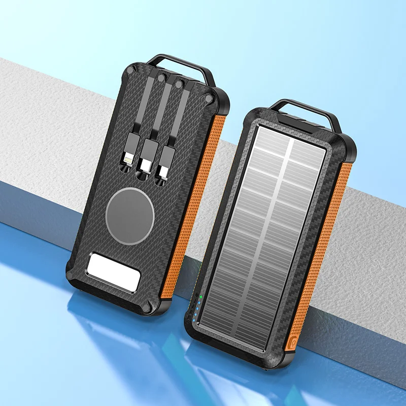 Solar Power Bank 10000mAh Portable Solar Phone Charger LED Flashlight Fast Charge Backup Battery Pack for All Cell Phones