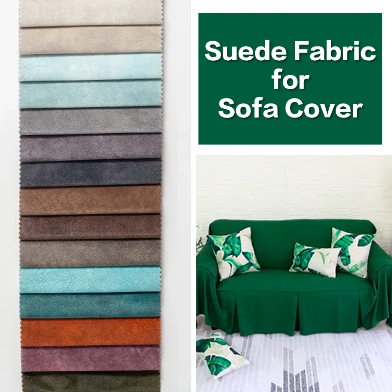 Anti Odor Pull Bacteria Mildew print RPET Mothproof stripe sofa cover textile material cloth Suede fabric for sofa cover