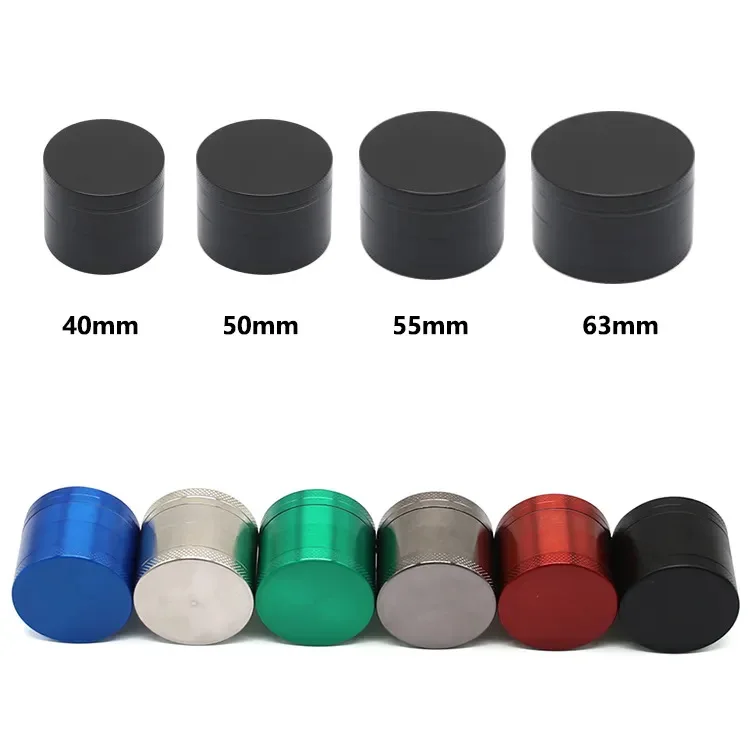 Wholesale Grinders Tobacco Powder Smoking Accessories Metal 4 Parts 2 inch Herb Grinder