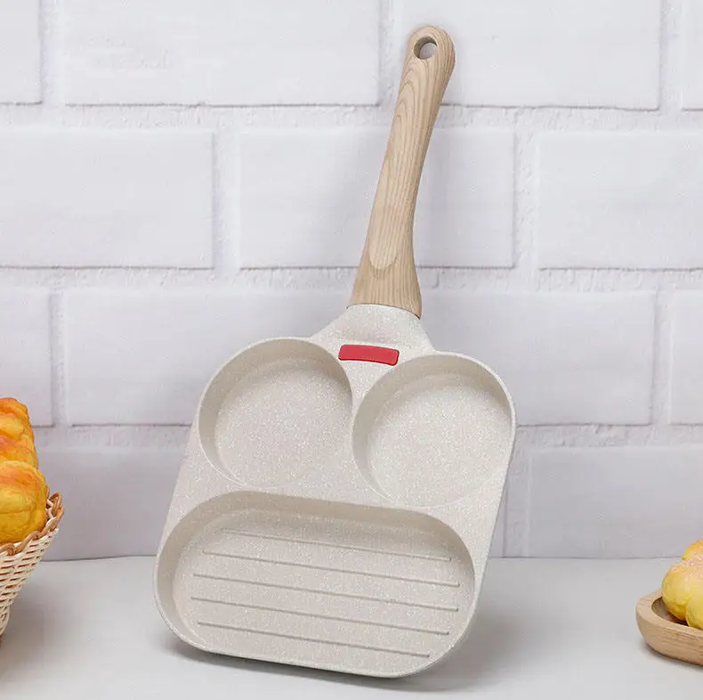 Hot Selling Kitchen Tabletop Cookware Saute Pans 3 in1 Cooking Maker Pan Kitchen Omelette Pan