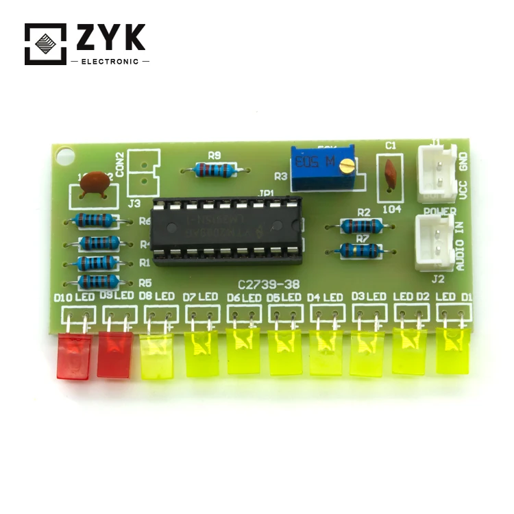 LM3915 Audio Level Indicator DIY Kit Electronic Circuit Kit Production Suite Solder Practice Kit