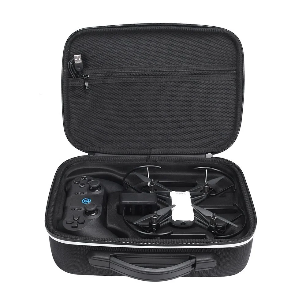 Hard EVA Carrying Case for UAV Quadcopter Drone Remote Controller and Fly Carry Bag Protective Box with Reflective Tape