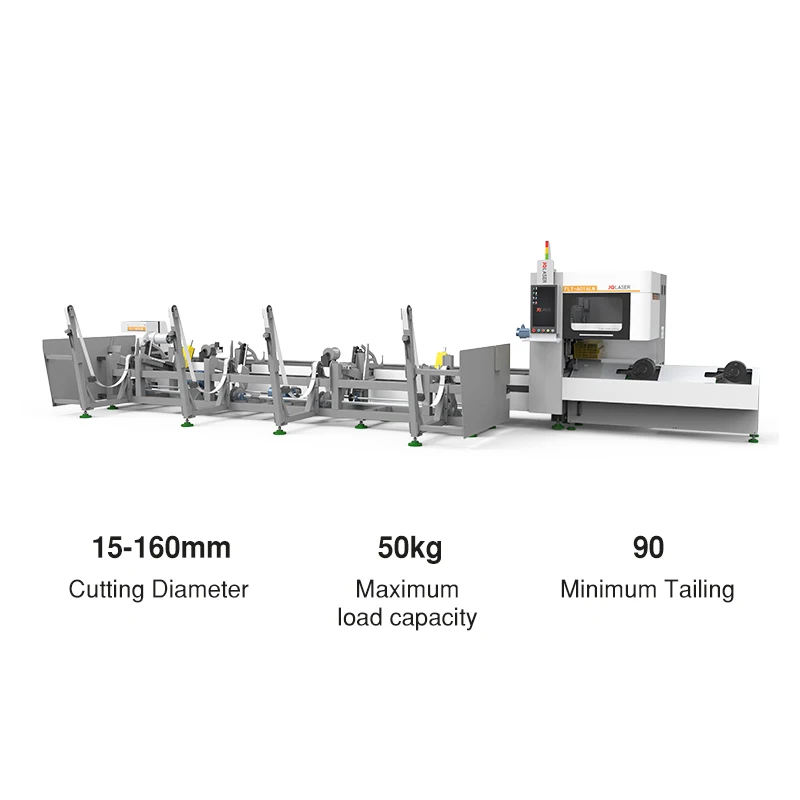 JQ laser 2000W 3000W automatic feeding tube fiber laser cutter carbon steel SS square pipe laser cutting machine