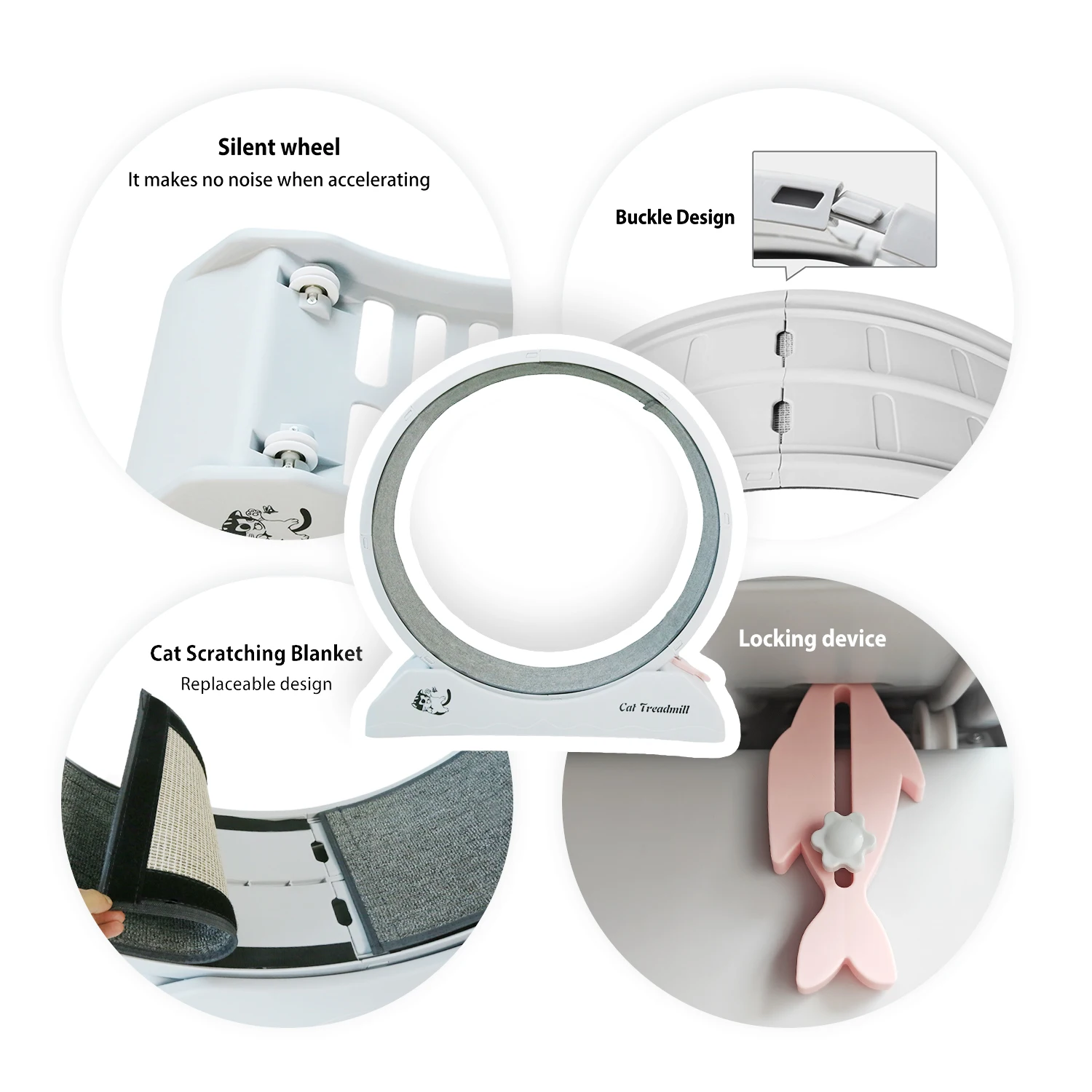 2024 New Model Pet Interactive Motion Toys  other pet toys cat treadmill  wheel cat running lose weight