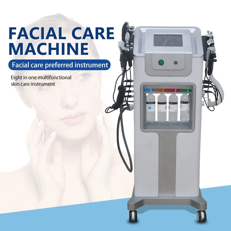 8 In1 Hydro Dermabrasion Facial Machine Diamond Skin Care Face Cleaning Hydro Microdermabrasion Facial Beauty Instrument