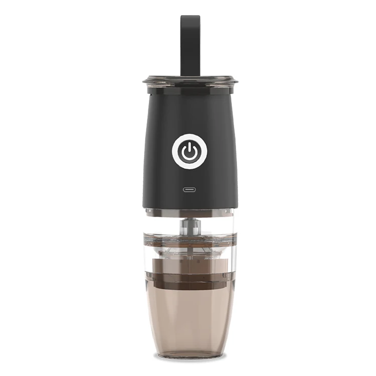 Hot selling Stainless Steel 5 level mini 2 in 1 hand electric coffee bean grinder with cup