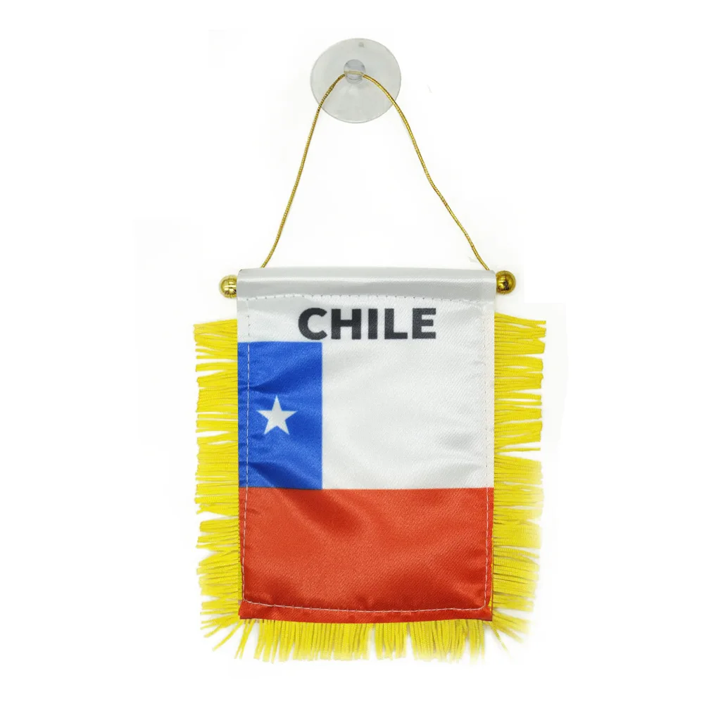 Дешевый высококачественный изготовленный на заказ мини зеркало заднего вида Вымпел Чили автомобиль флаг