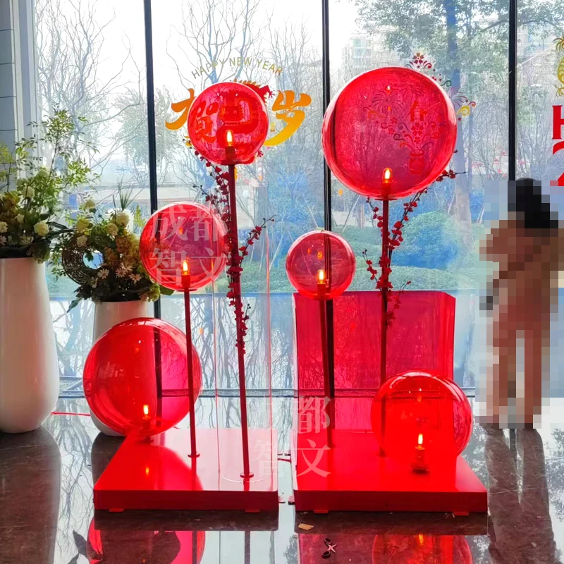 Half Dome hollow lantern ball acrylic bulb half dome color transparent Mei Chen lamp shade