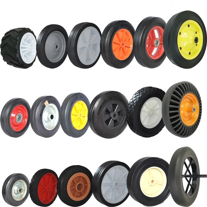Колесо для мусора, твердый каучуковый колёс на колесиках 6, 8, 10, 12, 13, 14 дюймов