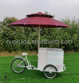 factory directly supply high end ice cream cart bike mobile ice cream bike for food cart food bike ice cream cart