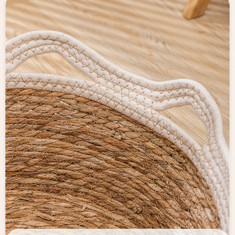 large sea grass dog basket wicker dog toy bed woven natural pet bed house woven rattan baskets for dogs