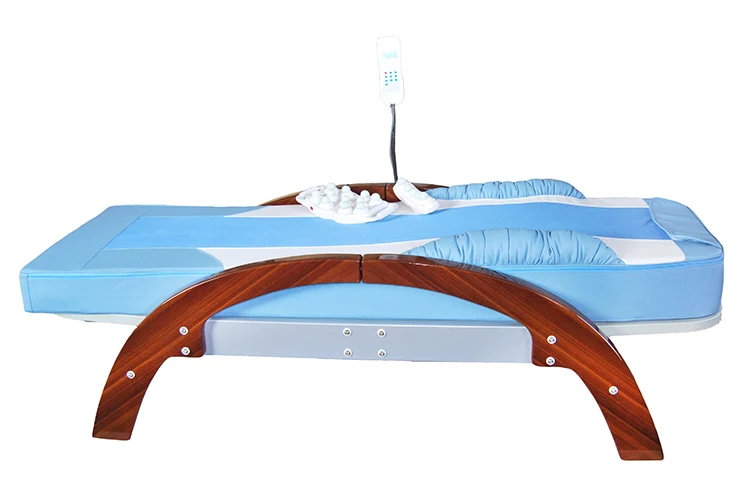 Electric Full Body Shiatsu Table de Massage Thermal Jade Roller Massage Bed
