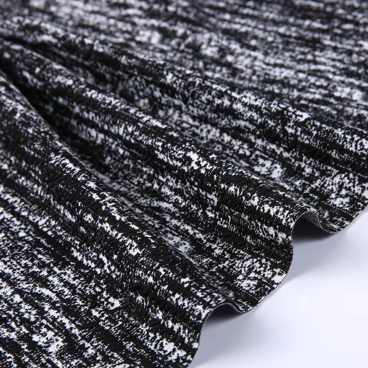 Elastic jersey sports pique knitted jacquard fabric black 95% polyester 5% spandex jersey fabric