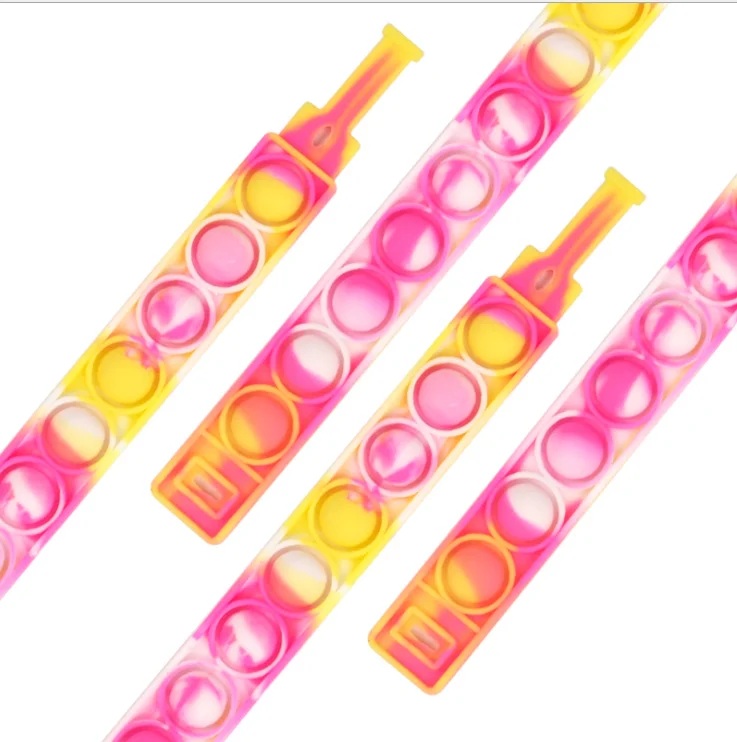 New bracelet deratization pioneer fun colored silicone bracelet wholesale educational decompression toy