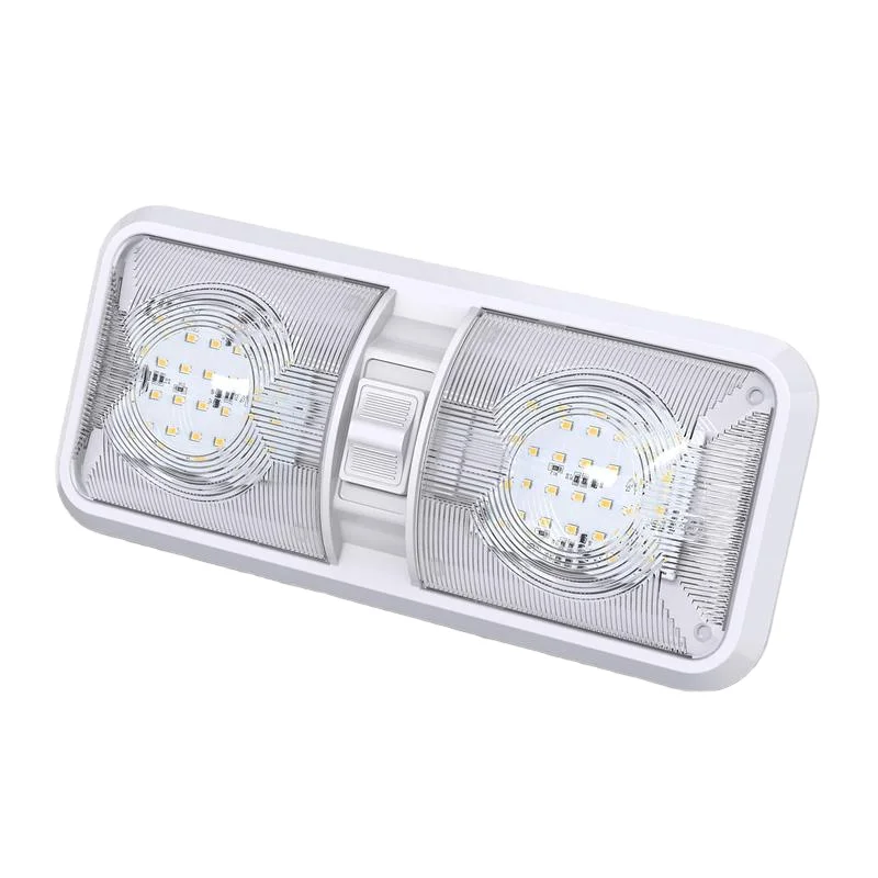 Led interior light Ceiling Light 12V 24V Double Dome Light With ON/Off for RV Camper Car Trailer Boat Motorhome Truck Roof