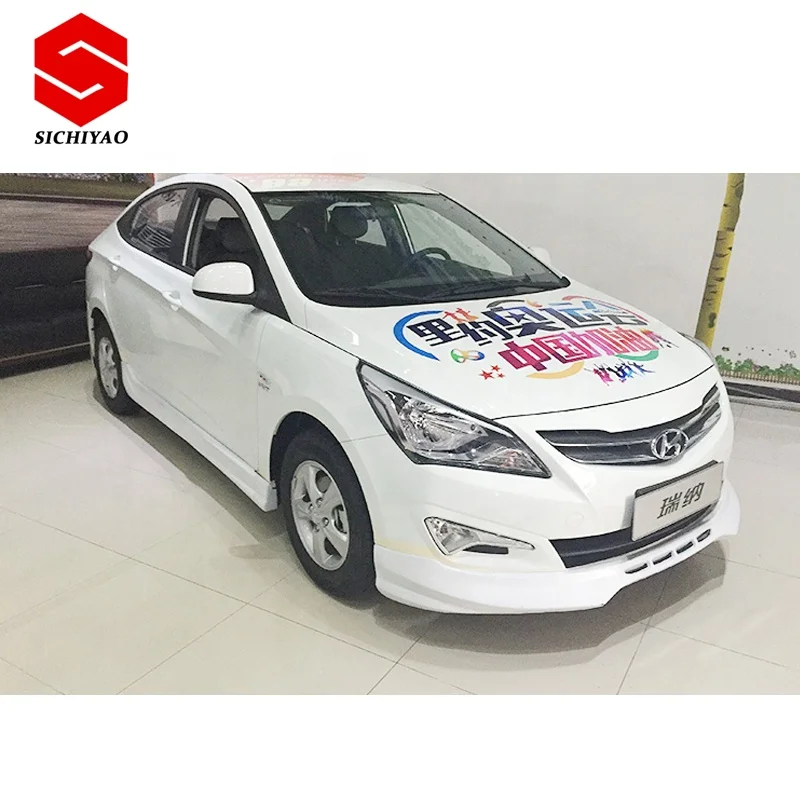 For Hyundai Accent body kit 2014-2015 Accent Front lip bumper Rear lip Side skirt High quality PP material