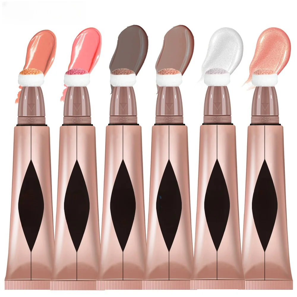 Newest Popular Liquid Blusher Stick Natural Matte Highlight Brightening 6 Colors Face Beauty Makeup Cosmetics Private Label