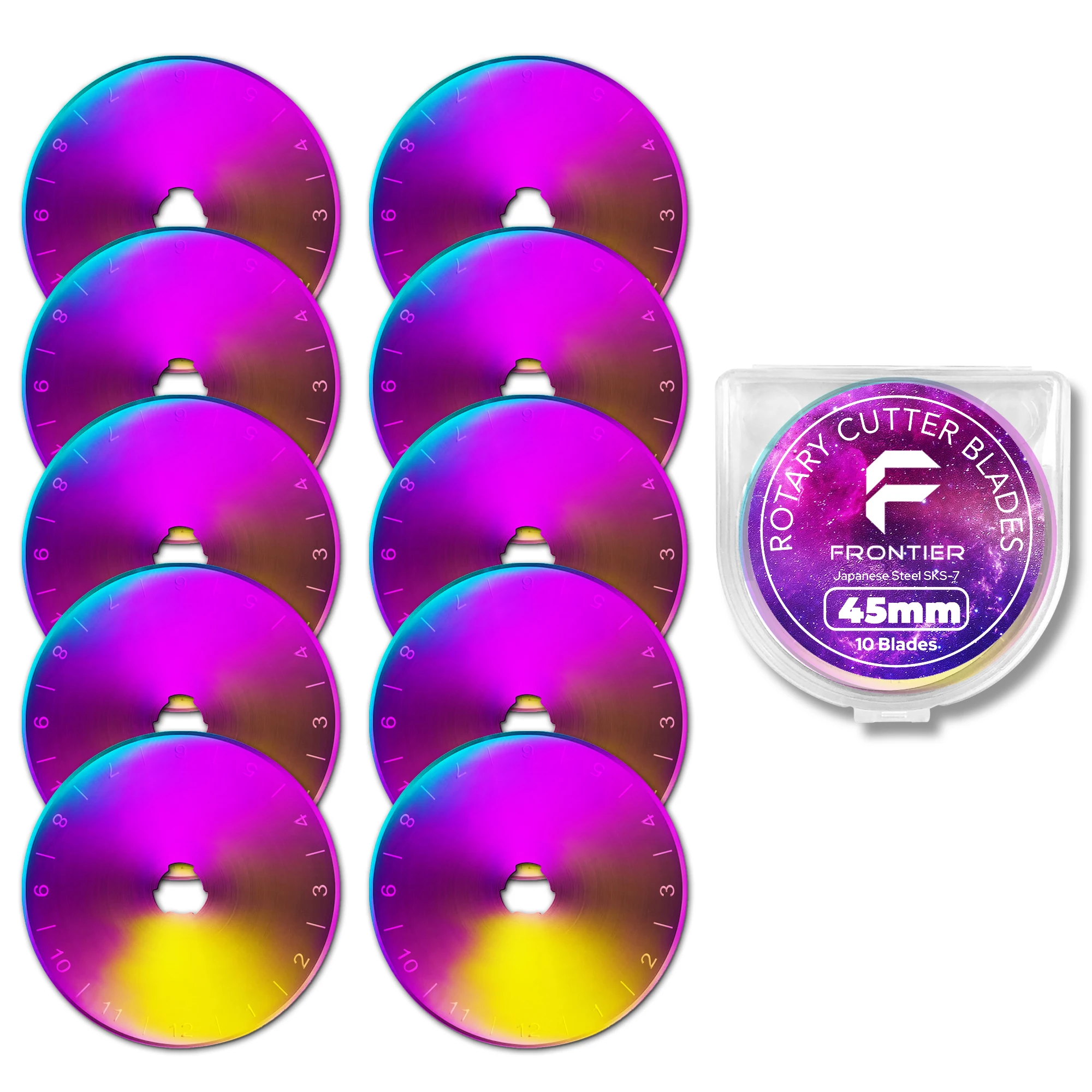 Rainbow Coating Rotary Cutting Blade Steel SKS-7 Circular 28mm/45mm/60mm Rotary Cutter Blade