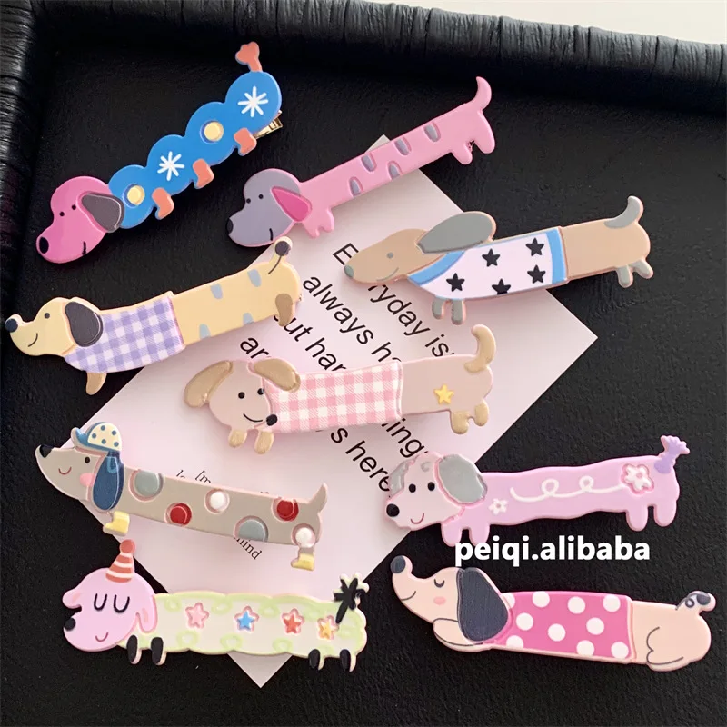 YANYE Cute Cartoon Funny Colorful Puppy Dog Girl Fashion Alligator Hair Accessories Hairpin Hair Clip
