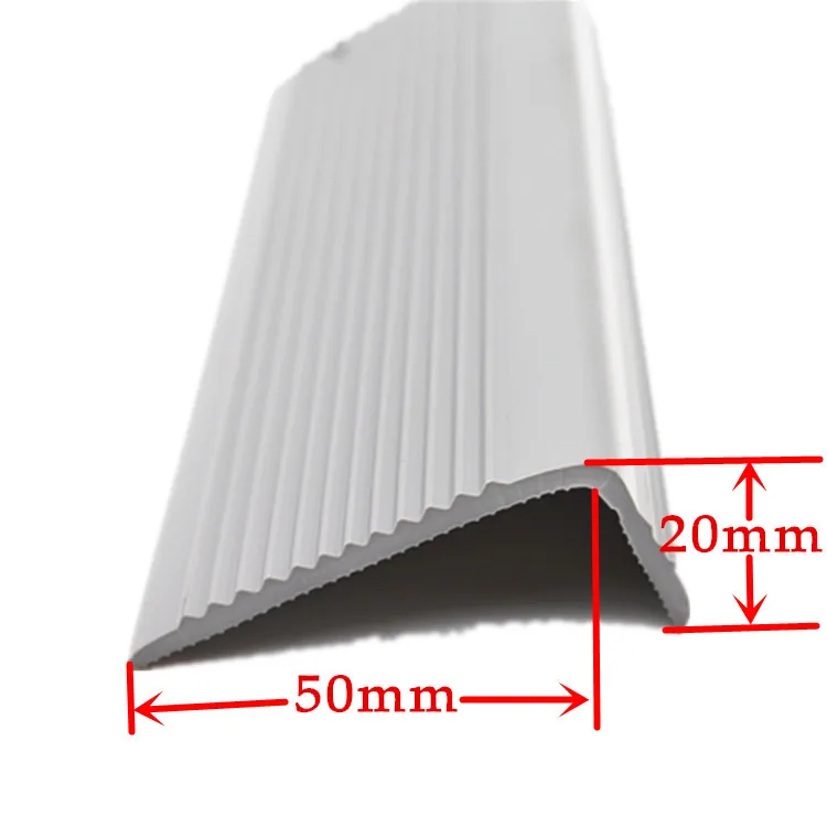 Anti slip PVC rubber stair nosing edge trim protective strip