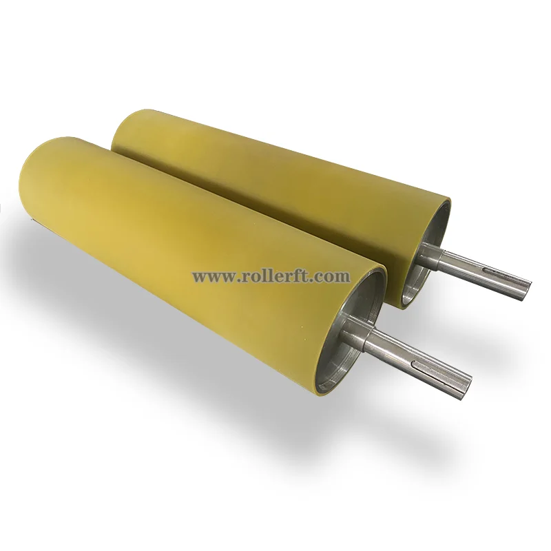 precision polyurethane pu rubber coated laminating roller for equipment