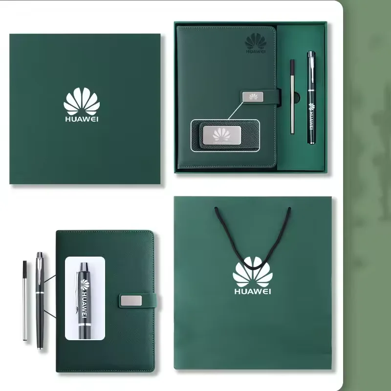 High quality manufacturer notebook wholesale custom leather journals planner custom logo business notebook and pen gift set