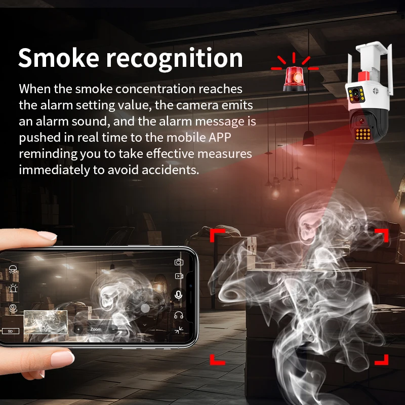 O-KAM PRO APP HD Wi-Fi IP Network Smart Outdoor IP CCTV Home Speed Dome  Bullet PTZ 2K Dual Lens Camera WiFi Camera