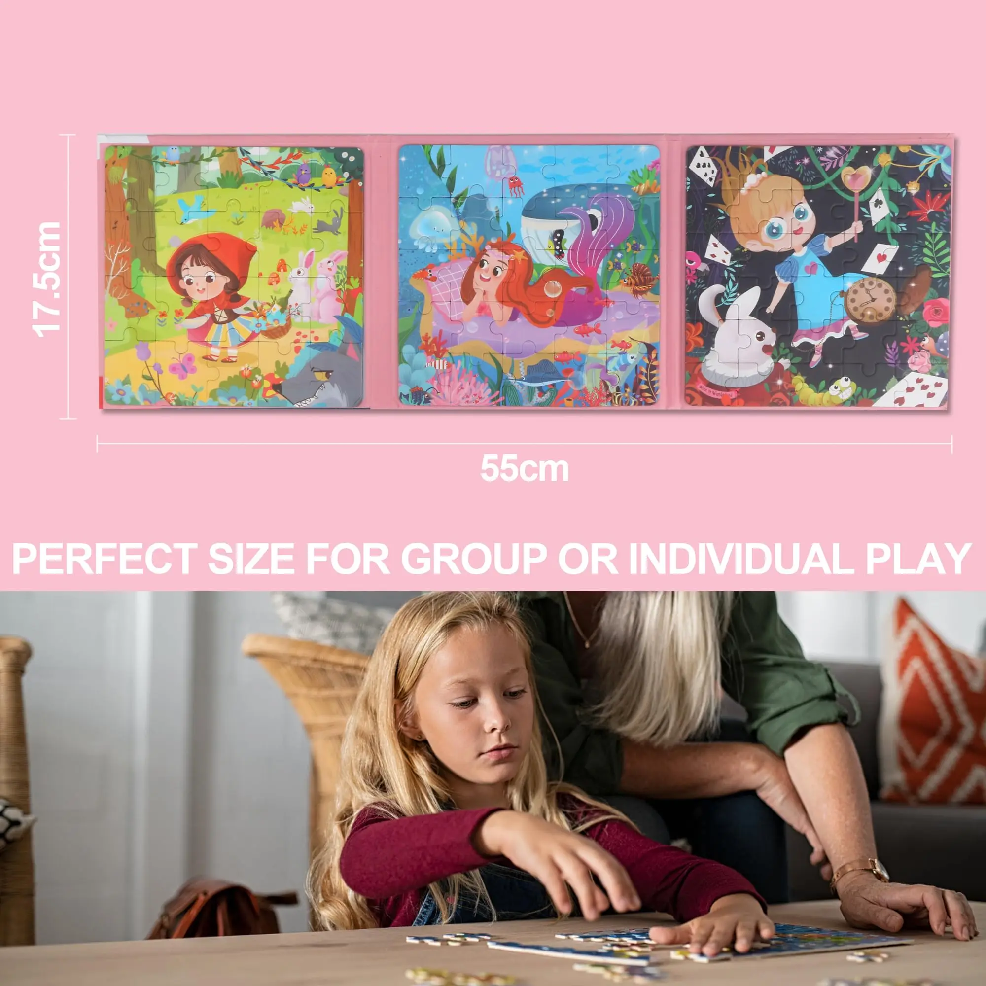 2024 new design educational 3-6 age kids playing magnetic jigsaw puzzle book