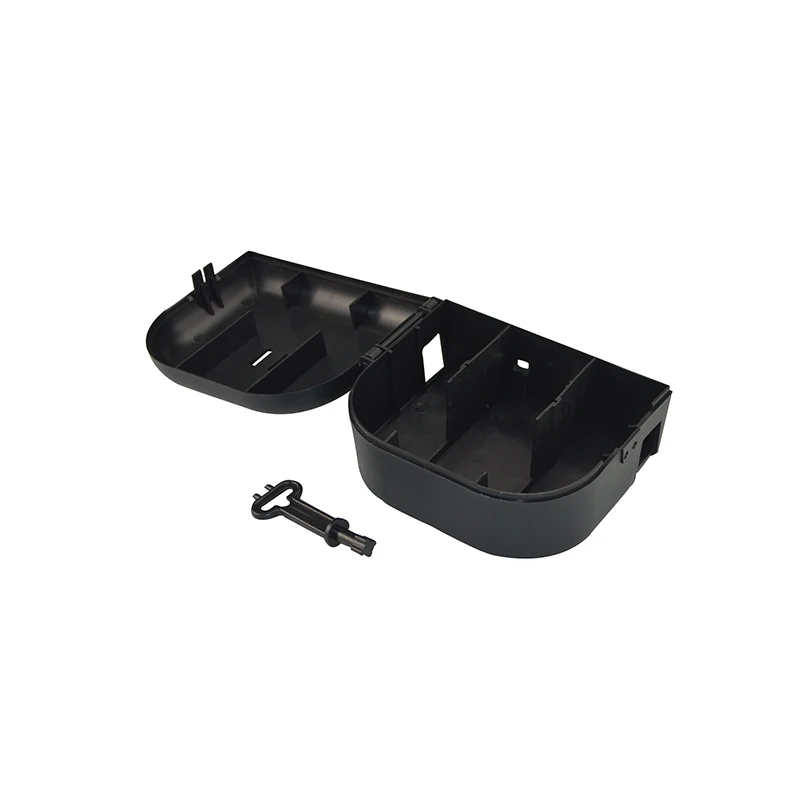 Plastic Rodent Bait Station Black Small Mouse Bait Box Carton Packing TRAPS Steel Wool Mice Wholesale Mice Meat Running Mice