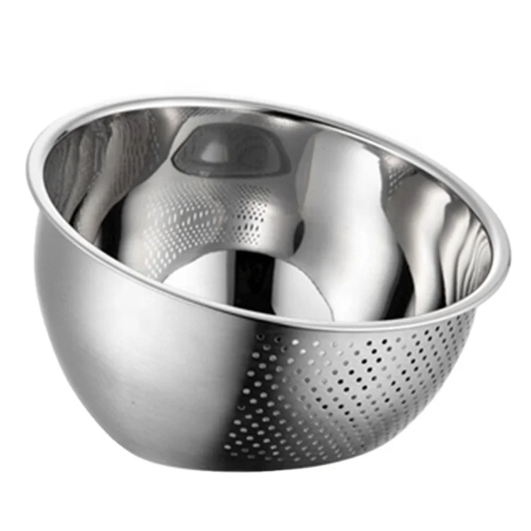201/304 stainless steel strainer sieve  kitchen rice washing basket strainer