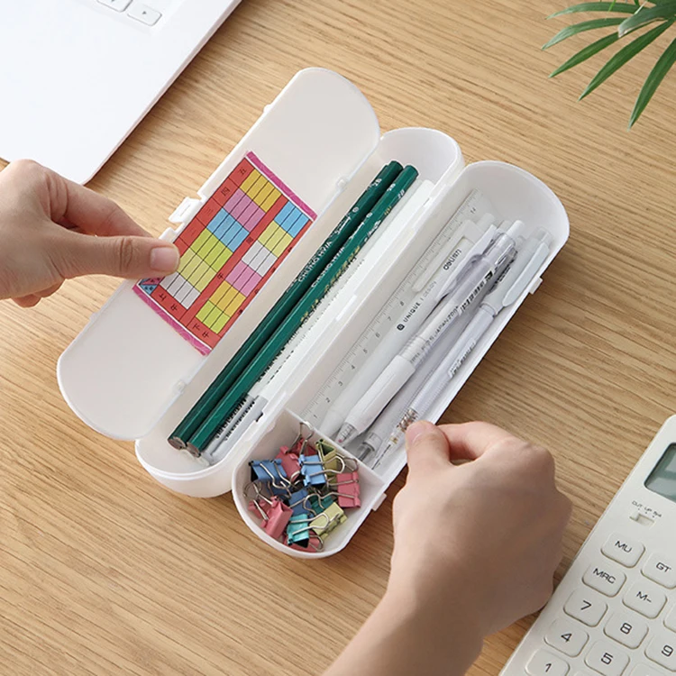 School Supplies Transparent PVC Plastic Cute Pure Clear Pencil Case PP Pen Box Pencil case