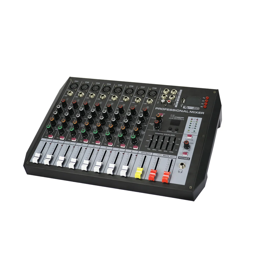 ELM 8 channels mini usb interface controller audio mixer effect sound console mixing