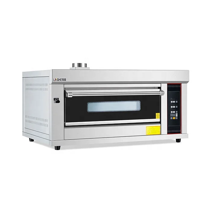 High Efficient 1 Deck 2 Trays Bread Baking Oven Industry Convection Oven Bread Deck Ovens