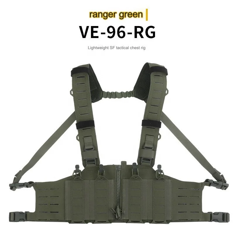 Lightweight SF Tactical Camouflage H-Shaped Suspender Custom Modular MOLLE Mount Chest Mount Personal Defense Equipment