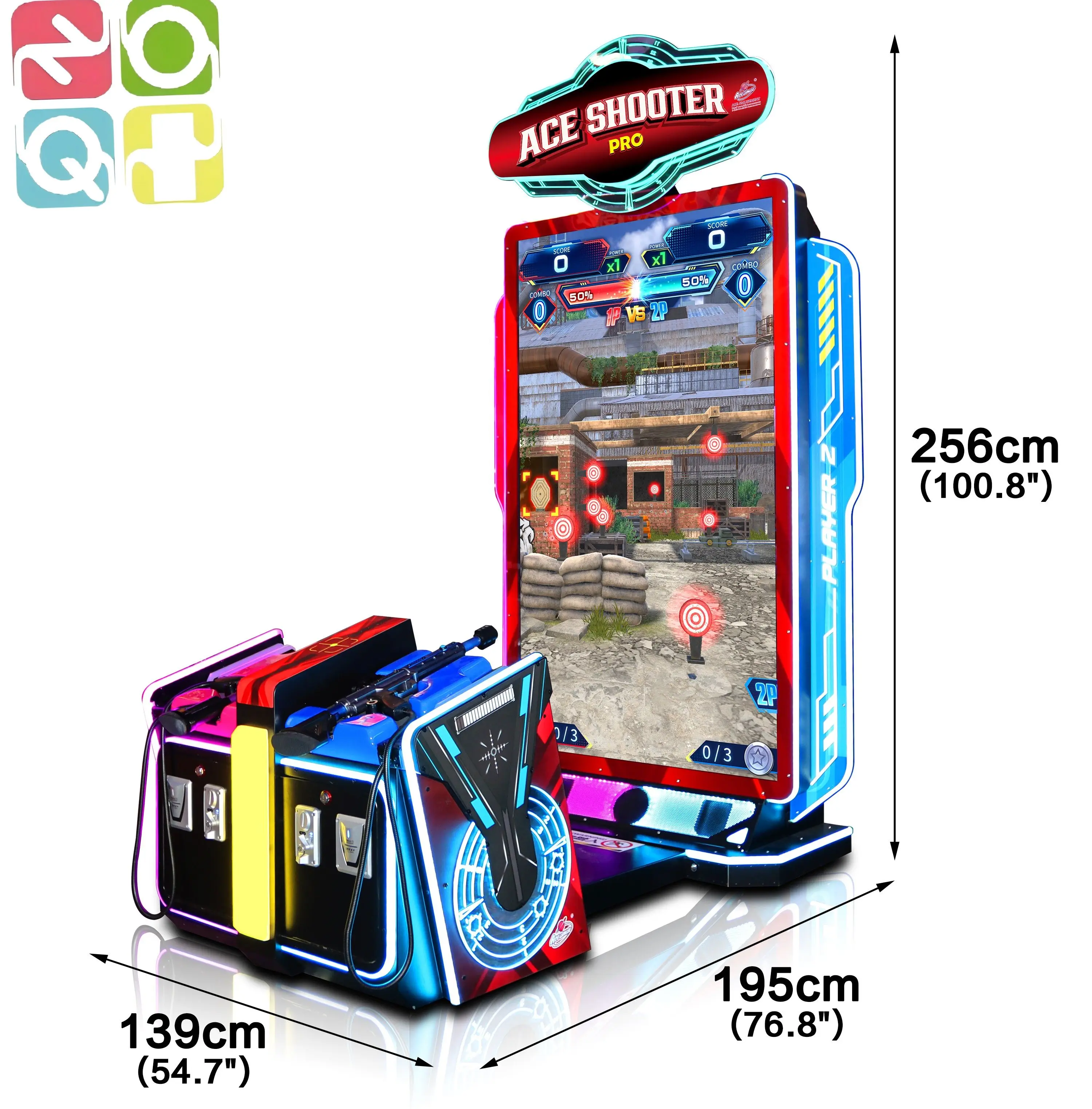 Coin Operated 2 Players Skyle Electronic Simulator Shooting Gun Arcade Game Machine for Sale