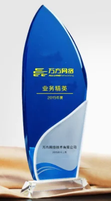 Factory direct selling leaf crystal base trophy crystal customization award k9 customization trophy award