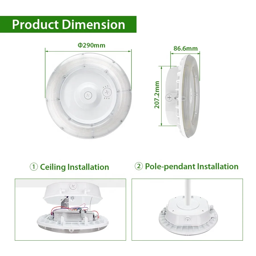 Big distribution 150 Beam Angle Led Garage Parking canopy Mesh Sensor Led Canopy Lights