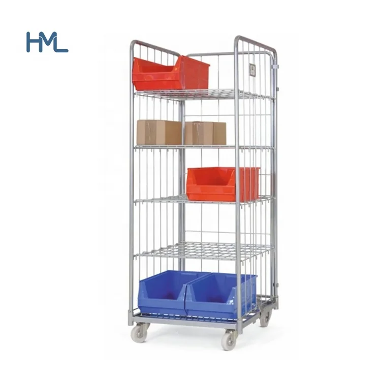 3-стороннее освещение промышленные колеса тяжелый Регулируемая подставка для перевозки грузов складной логистический склад тележка