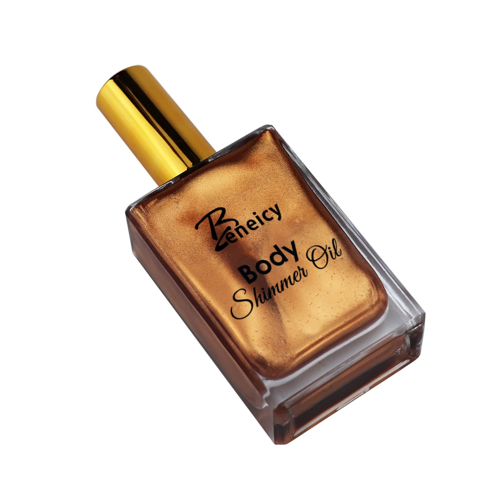 Natural Moisturizing Shimmering Body Oil Golden Bronzer Glow Body Glitter Shimmer Highlight Spray Makeup