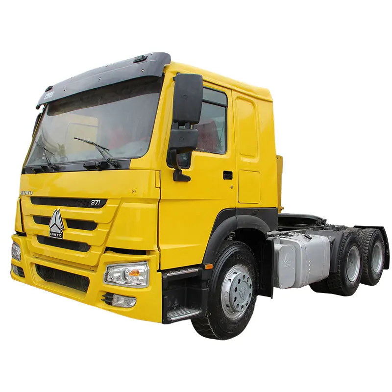 High quality used tractor truck howo truck left hand drive Mining tipper truck371 375 HP dump truck for sale