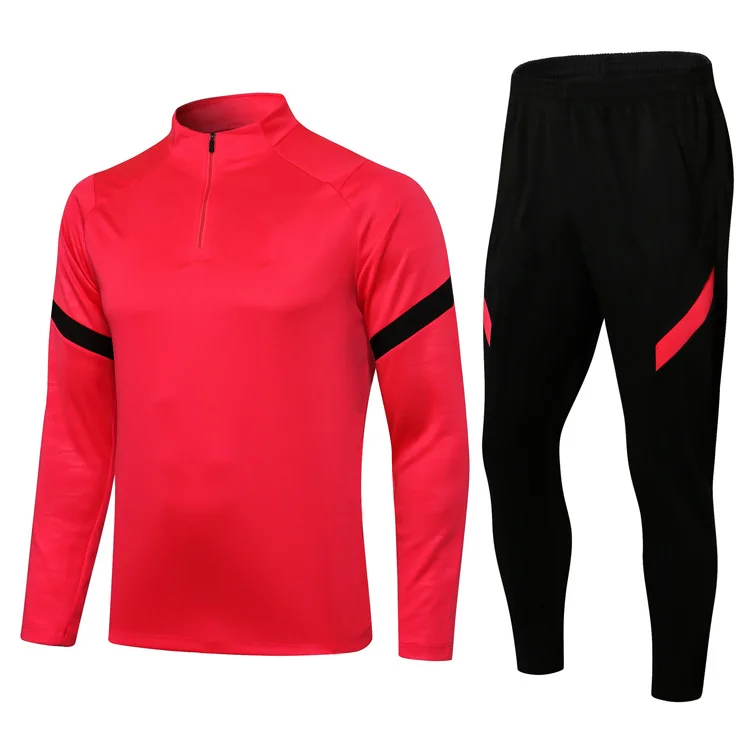 Wholesale Club custom sublimation football long sleeve shirts team training uniform football knitted soccer sets for Men