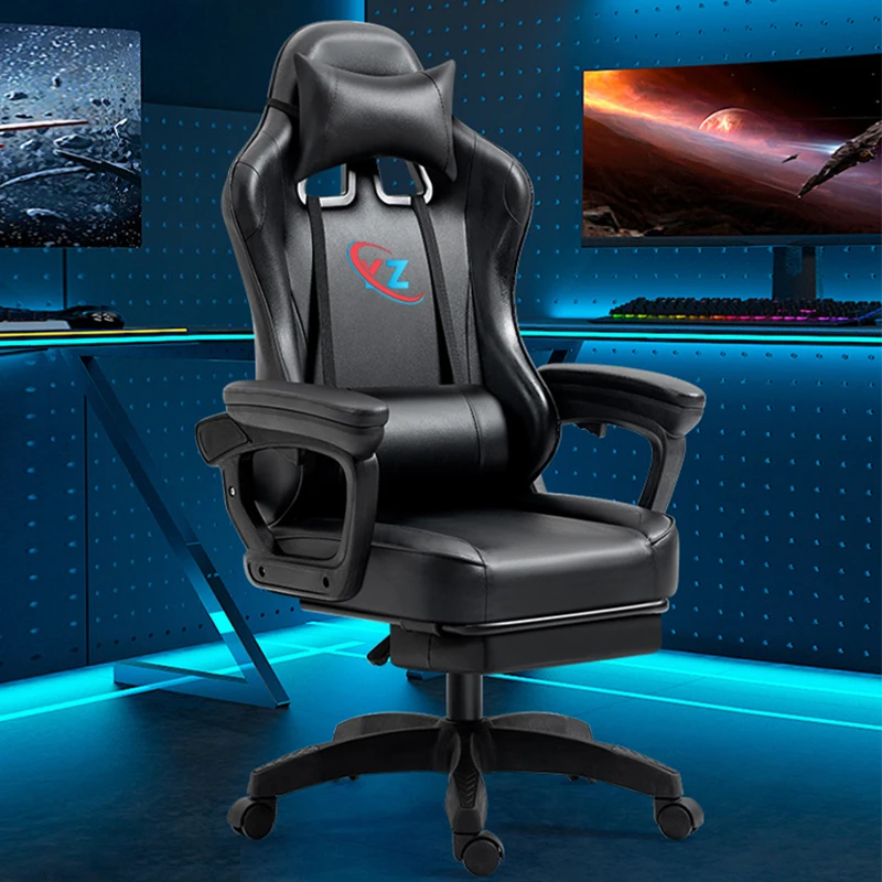 2024 New High Quality Pc Racing Computer Reclining Leather Ergonomic Gaming Chair With Footrest