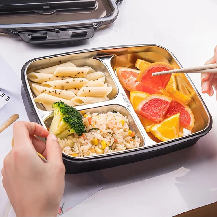 Plastic Food Container Lunch boxes Japanese for Sushi 3 Compartment Bento Box  Microwave