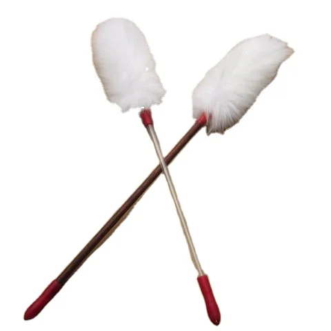 2022 New Soft Feather Duster Lambswool Dust Cleaner Wooden Handle Dust Brush Dust Cleaning Brush Household Cleaning Products