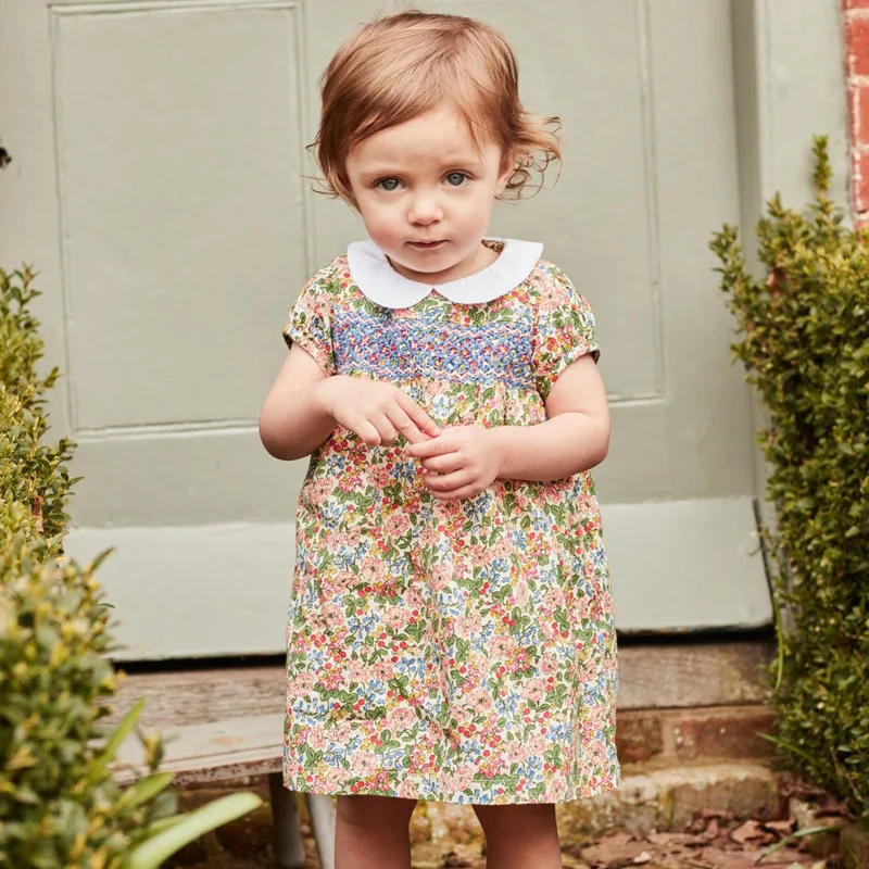 Summer Baby Girl Princess Clothes Baby Girls Dress Designs Vintage Smock Girls Dress